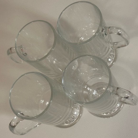 Set 4 Vintage Style Irish Coffee Glass Mugs – Clear Pedestal Footed Cups Bar - Picture 12 of 16